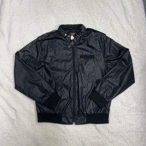 Vintage 90's Niagara Black Softshell Bomber Jacket Men's Size Medium